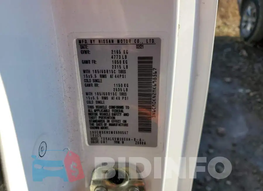 3N6CM0KN2MK698567 Photo# 13
