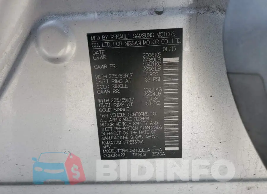 KNMAT2MT1FP533051 Photo# 14