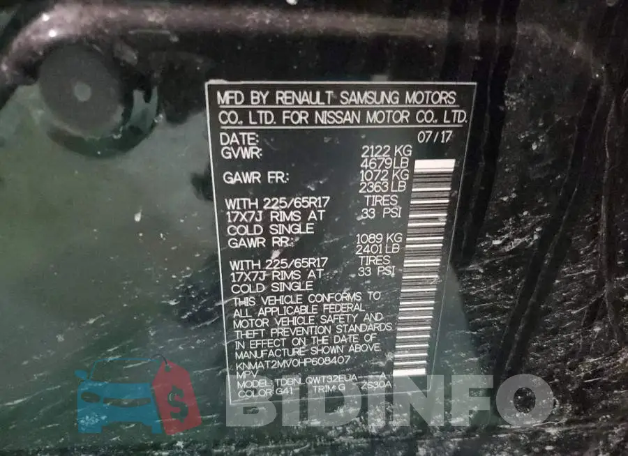 KNMAT2MV0HP608407 Photo# 14