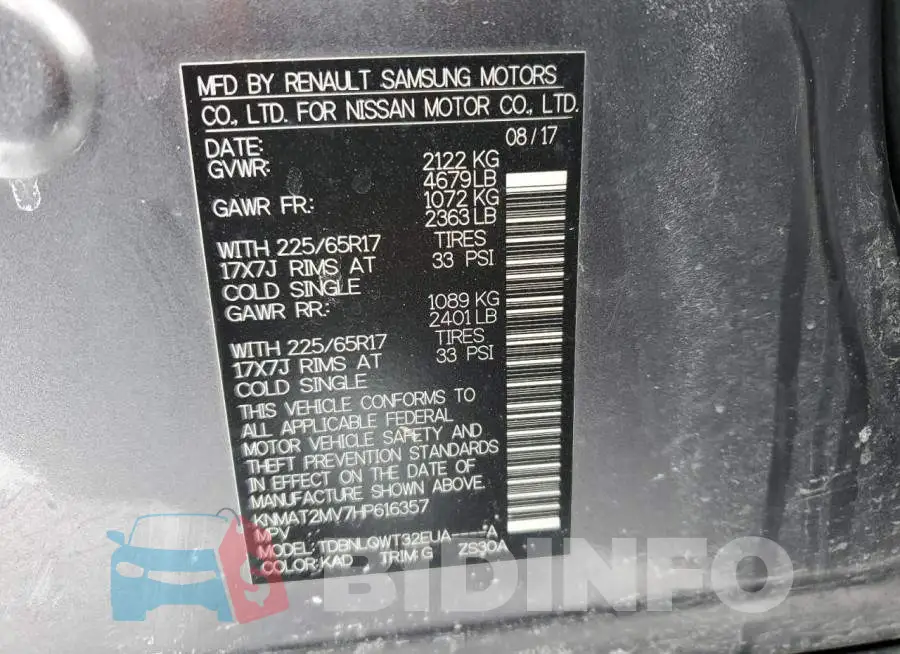 KNMAT2MV7HP616357 Photo# 13