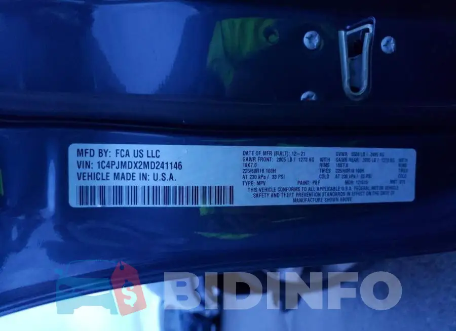 1C4PJMDX2MD241146 Photo# 12