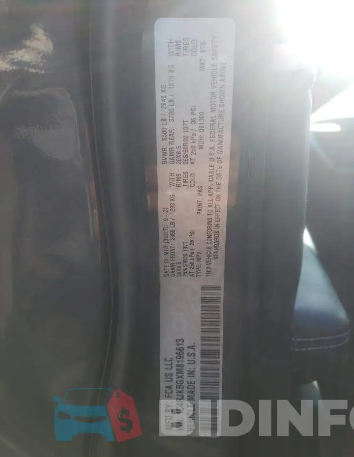 1C4RJKBGXM8196613 Photo# 13