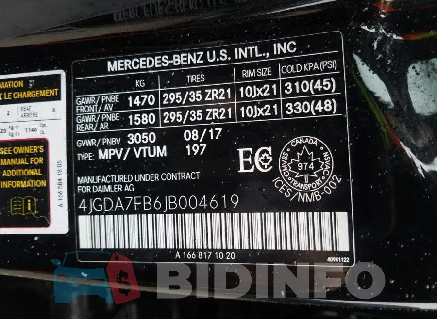 4JGDA7FB6JB004619 Photo# 10
