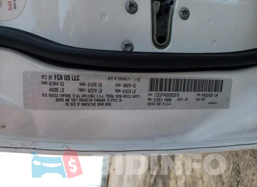 1C3CDFAA2GD652976 Photo# 12