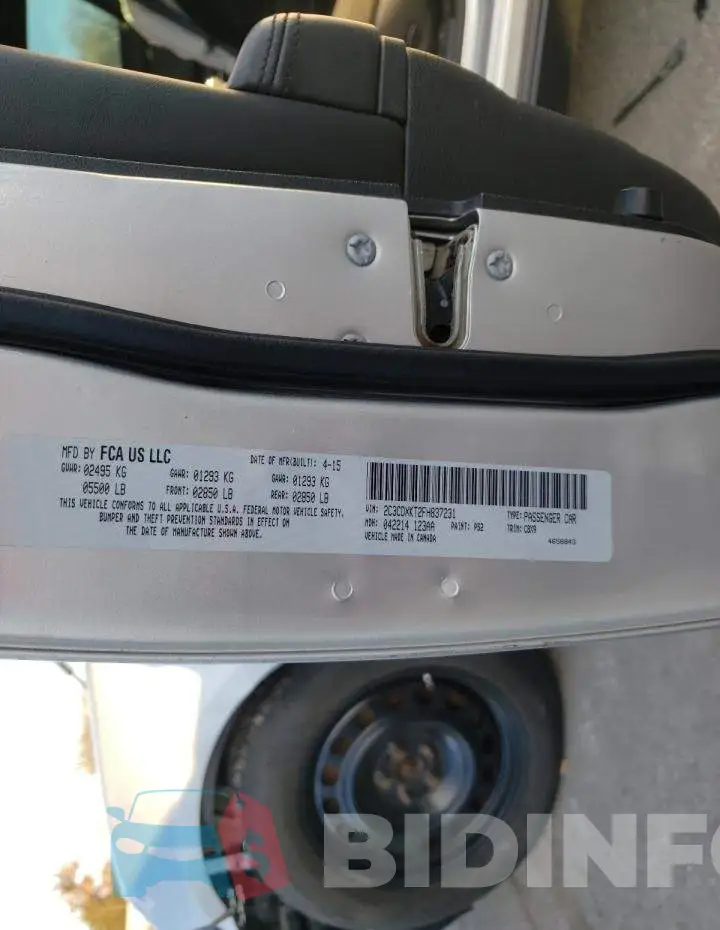 2C3CDXKT2FH837231 Photo# 13