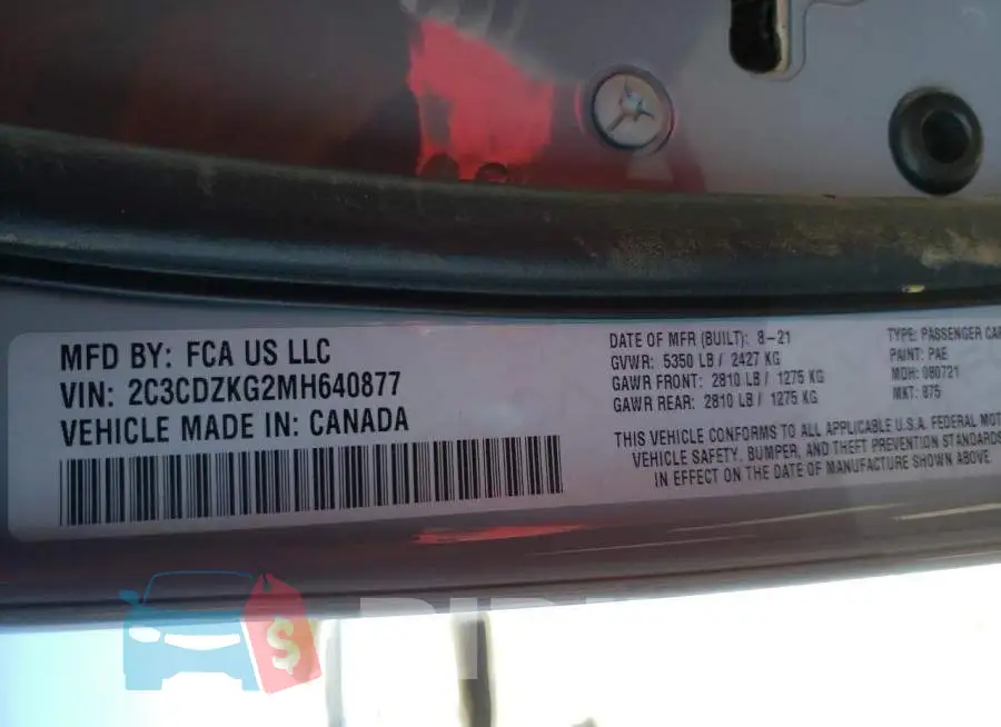 2C3CDZKG2MH640877 Photo# 12
