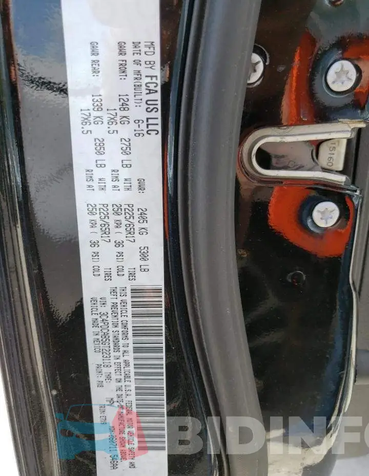 3C4PDCAB5GT223118 Photo# 13