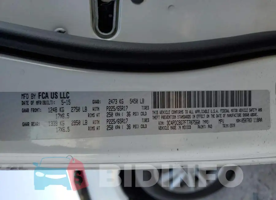 3C4PDCBG7FT707560 Photo# 13