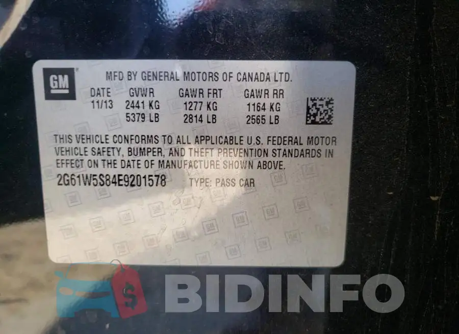 2G61W5S84E9201578 Photo# 10