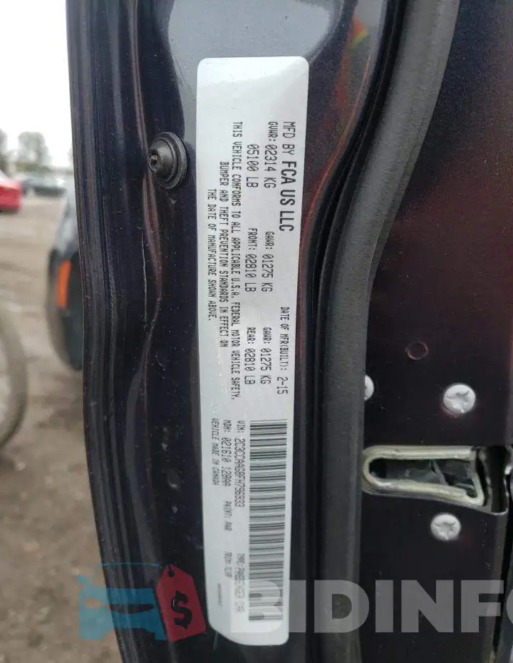 2C3CCAAG8FH796933 Photo# 12