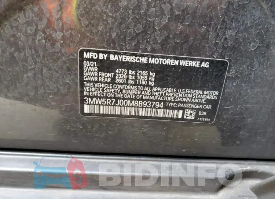 3MW5R7J00M8B93794 Photo# 12