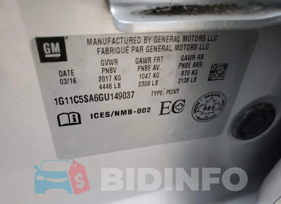 1G11C5SA6GU149037 Photo# 12