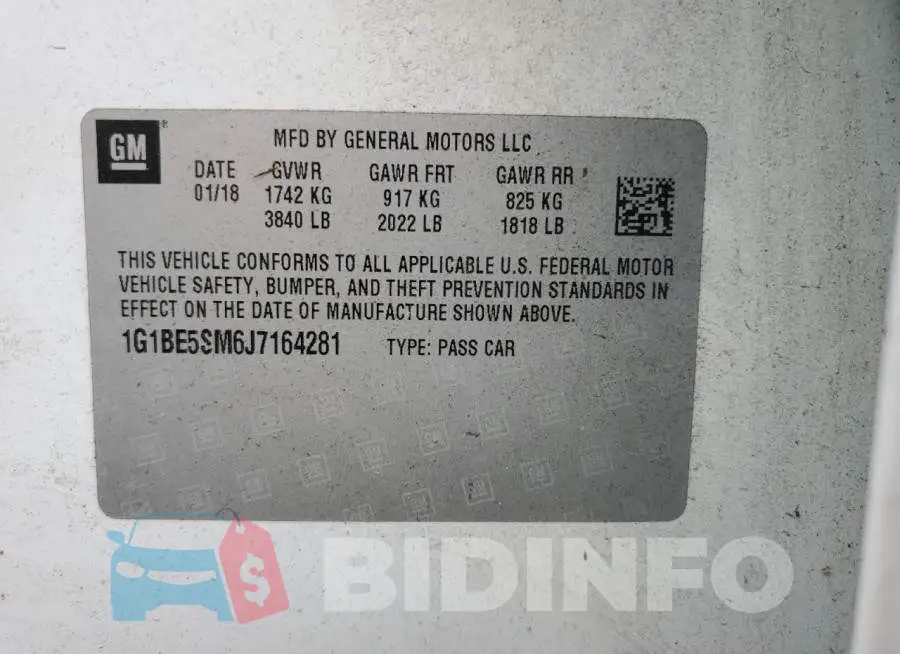 1G1BE5SM6J7164281 Photo# 12