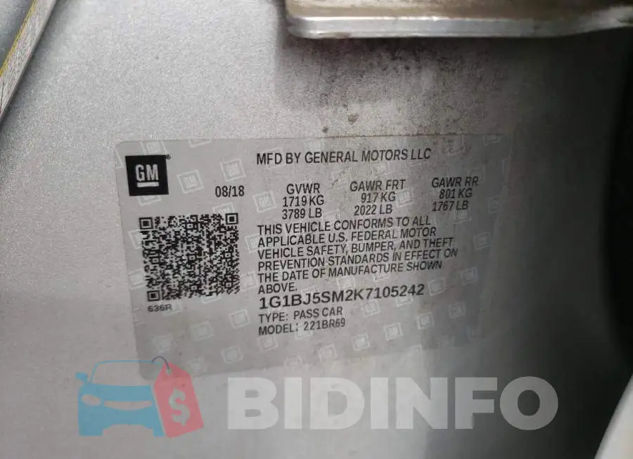 1G1BJ5SM2K7105242 Photo# 12
