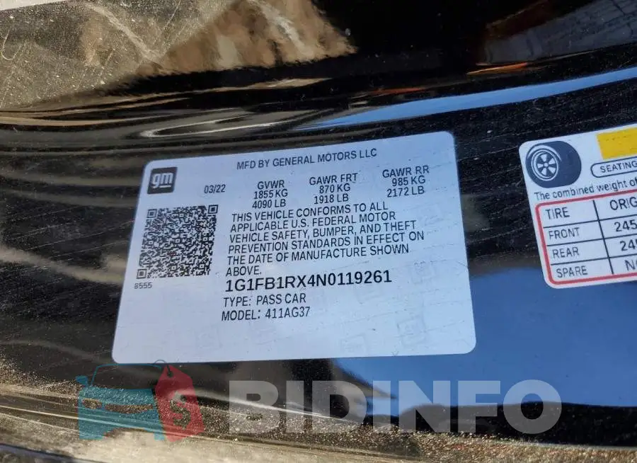 1G1FB1RX4N0119261 Photo# 12