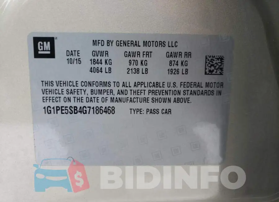 1G1PE5SB4G7186468 Photo# 13