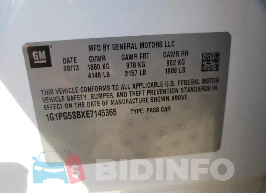 1G1PG5SBXE7145365 Photo# 10