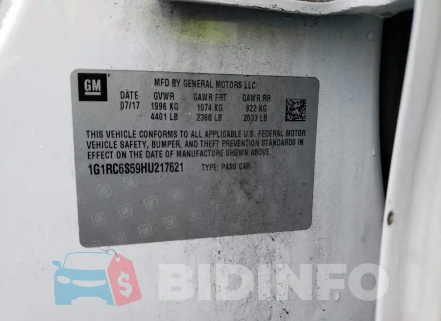 1G1RC6S59HU217621 Photo# 13