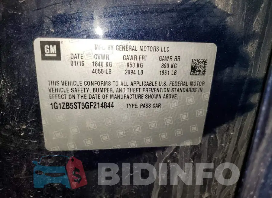 1G1ZB5ST5GF214844 Photo# 12