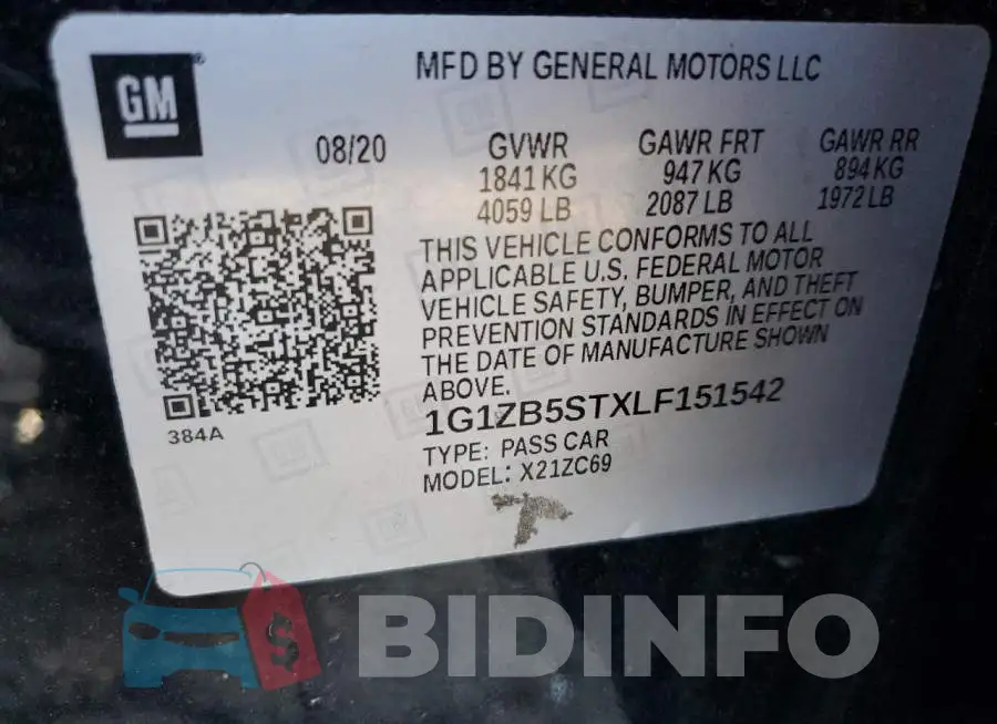1G1ZB5STXLF151542 Photo# 12