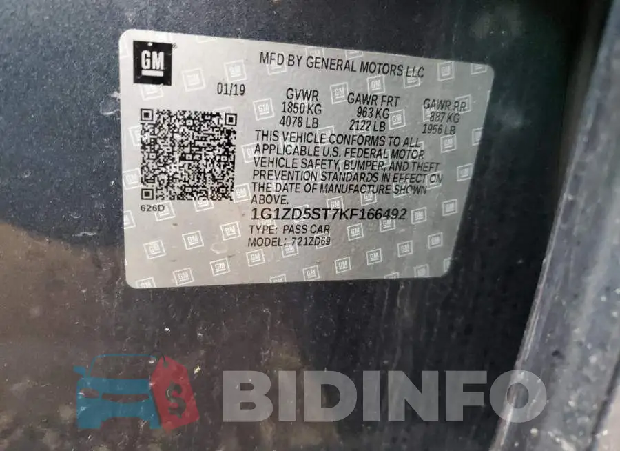 1G1ZD5ST7KF166492 Photo# 12