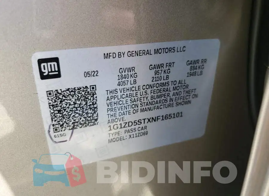 1G1ZD5STXNF165101 Photo# 12