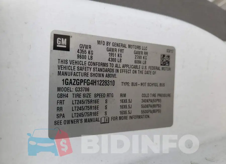 1GAZGPFG4H1228310 Photo# 10