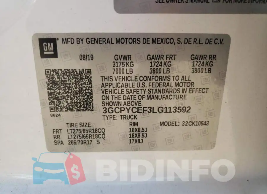 3GCPYCEF3LG113592 Photo# 10