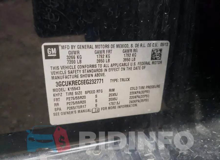 3GCUKREC6EG232771 Photo# 12