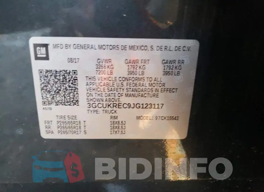 3GCUKREC9JG123117 Photo# 12