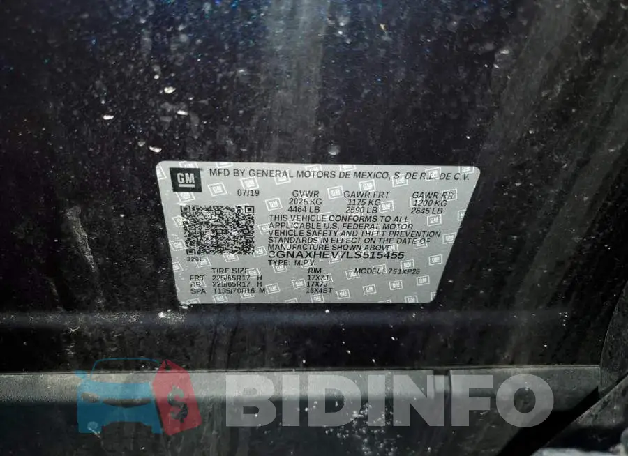 3GNAXHEV7LS515455 Photo# 14