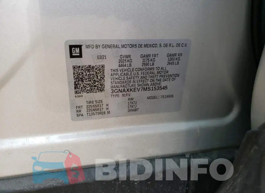 3GNAXKEV7MS153545 Photo# 10