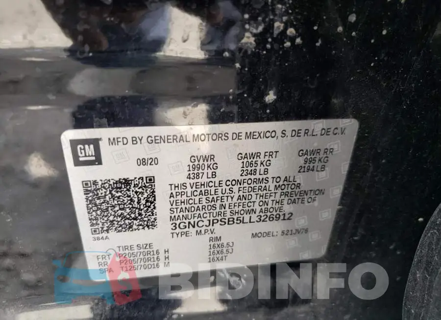 3GNCJPSB5LL326912 Photo# 10