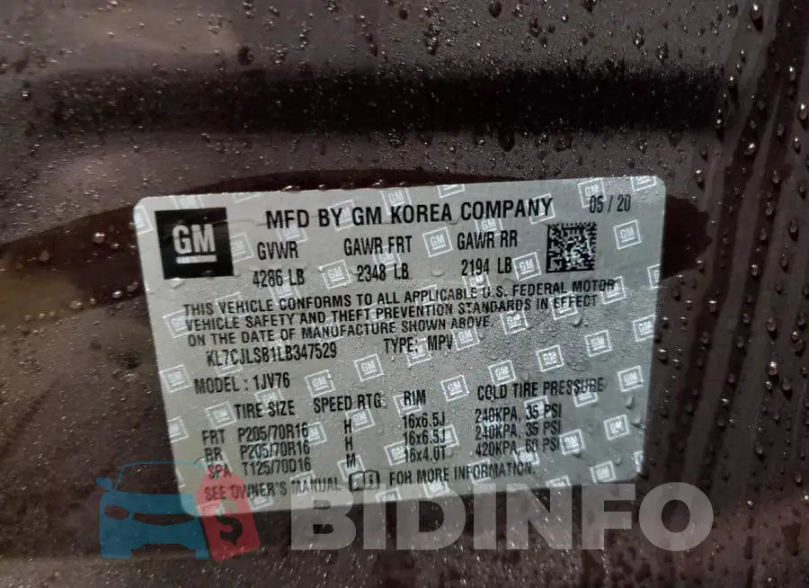 KL7CJLSB1LB347529 Photo# 12