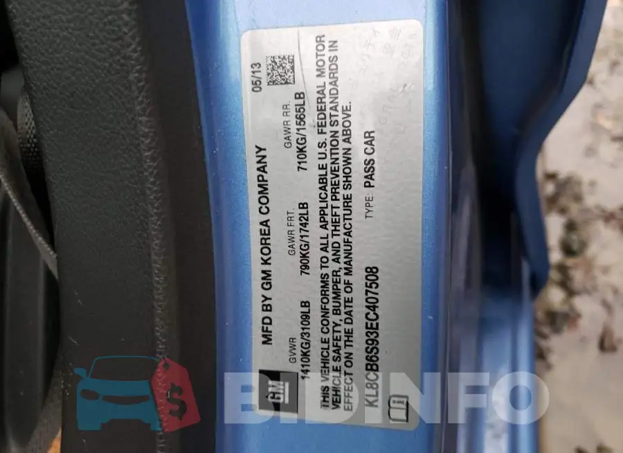 KL8CB6S93EC407508 Photo# 12