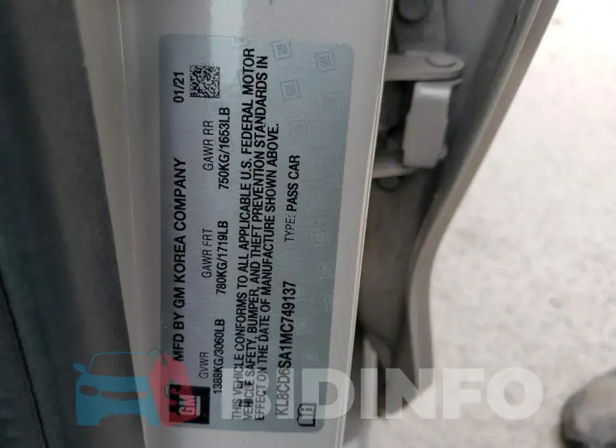 KL8CD6SA1MC749137 Photo# 13