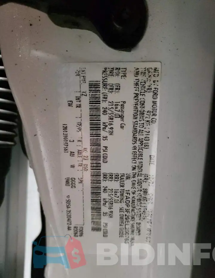 1FADP3F29EL200765 Photo# 10