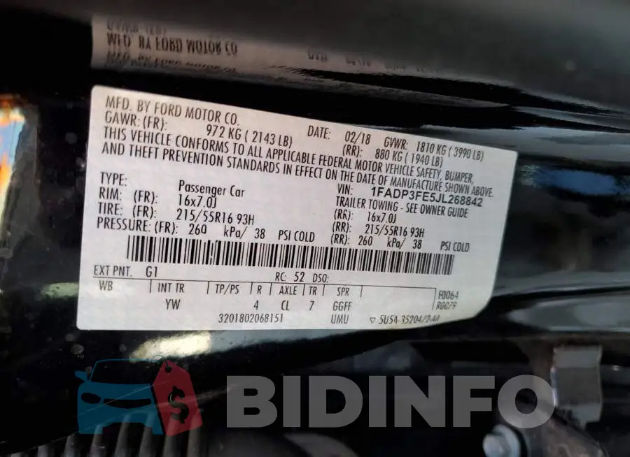 1FADP3FE5JL268842 Photo# 13