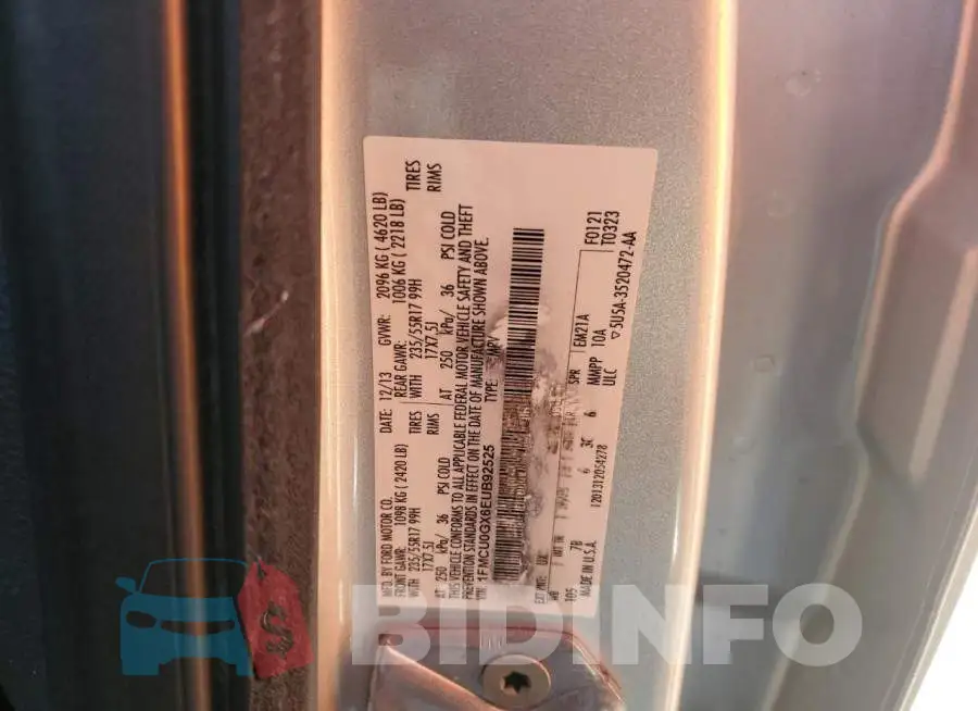 1FMCU0GX6EUB92525 Photo# 12