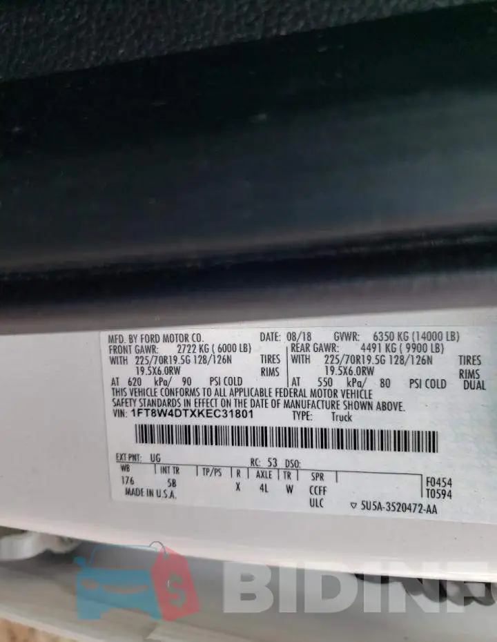 1FT8W4DTXKEC31801 Photo# 13