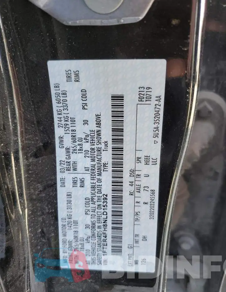 1FTER4FH8NLD15392 Photo# 12