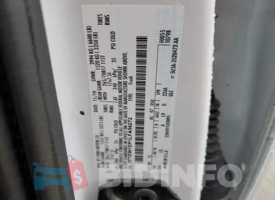 1FTEW1EP1LFA56272 Photo# 12