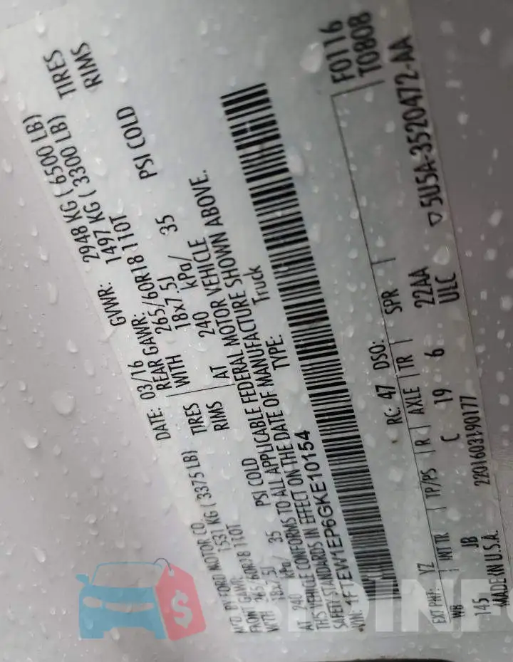 1FTEW1EP6GKE10154 Photo# 12
