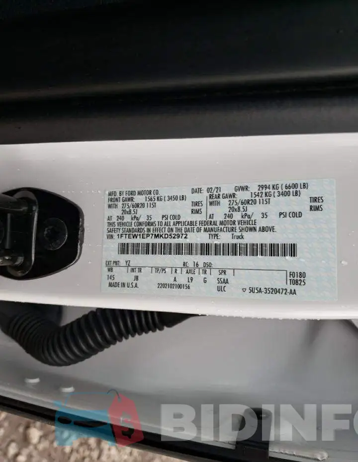 1FTEW1EP7MKD52972 Photo# 12