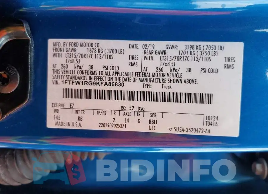 1FTFW1RG9KFA86830 Photo# 12