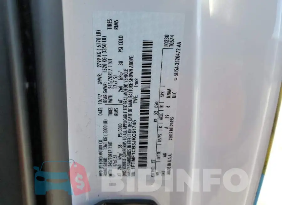 1FTMF1CB3JKC61745 Photo# 12