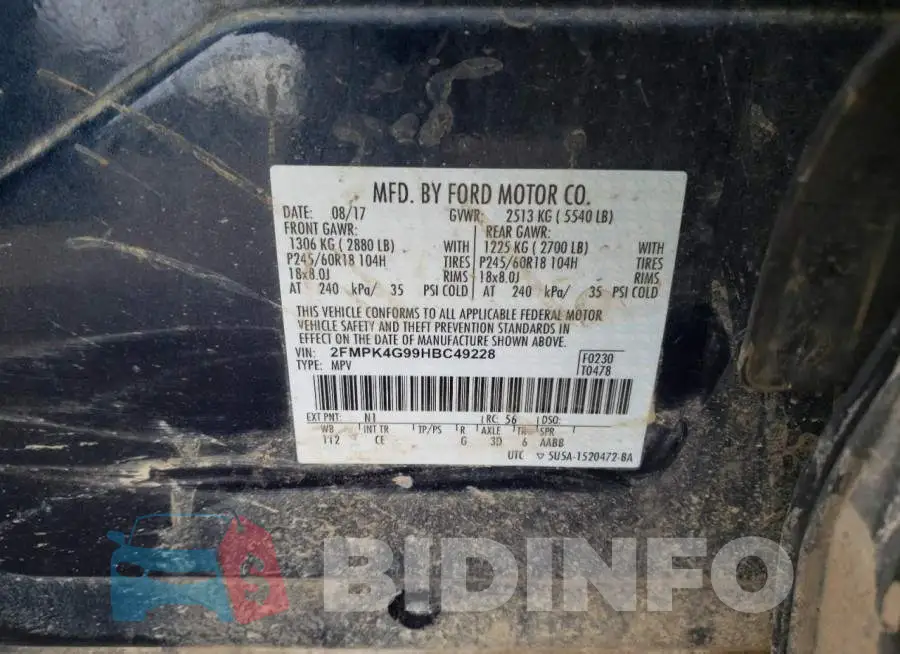 2FMPK4G99HBC49228 Photo# 13