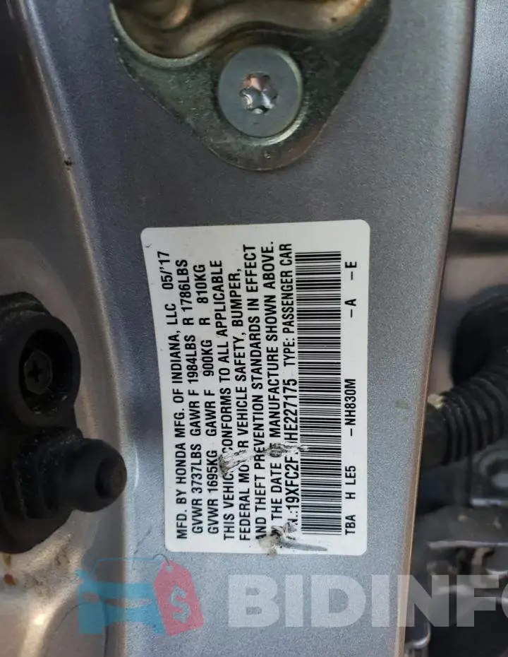 19XFC2F70HE227175 Photo# 12