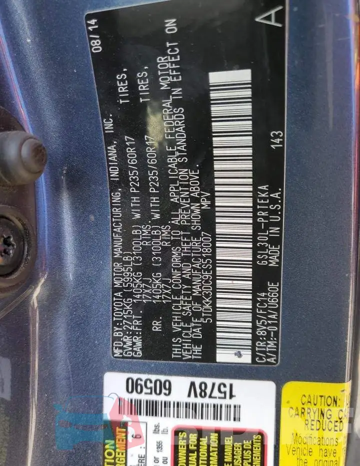 5TDKK3DC9ES518007 Photo# 13