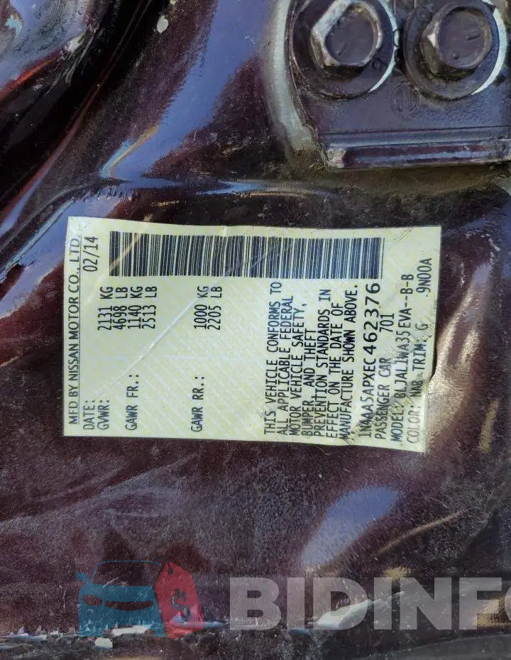 1N4AA5APXEC462376 Photo# 13